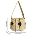 thumbnail image 2 of Yucurem Women Kawaii Sling Bag Y2k Canvas School Bag For Teens Students (Khaki) Fashion shoulder bag (Khaki), 2 of 10