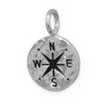 thumbnail image 1 of Compass Pendant or  Charm Sterling Silver 10mm, 1 of 1