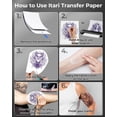 thumbnail image 4 of Papel de transferencia de tatuajes Itari A4, 100 hojas, plantilla de 4 capas, 4 of 6