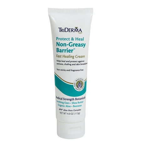 TriDerma Protect & Heal Non-Greasy Barrier Fast Healing Cream Helps Protect Against Skin Breakdown and Chafing (4