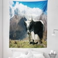 thumbnail image 1 of Tibetan Tapestry, Indigenous Bull in the Mountains Picture Rural Nature Wilderness Agriculture Theme, Fabric Wall Hanging Decor for Bedroom Living Room Dorm, 5 Sizes, Multicolor, by Ambesonne, 1 of 1