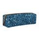 thumbnail image 1 of Disketp Blue Glitter Estuche de Lápices de Cuero con Cierre, Estuche Compacto para Papelería, Bolígrafos y Accesorios Pequeños, 1 of 7
