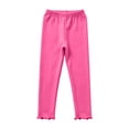 thumbnail image 6 of Hellosay Toddler 3 Pack Leggings Cotton Elastic Waist Ruffle Hem Strecth Comfortable Solid Casual Dance Pants Size 1-9, 6 of 9