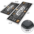thumbnail image 2 of Anti Fatigue Fall Kitchen Mats, Boho Distressed Kitchen Floor Mats 17"x47"+17"x30", Non Slip Waterproof Kitchen Rugs, Padded Comfort Standing Mats for Laundry, Office, Sink, Desk Orange Multi, 2 of 6