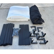 Glide Gear - Golf Practice Simulator Backdrop Complete Enclosure Poles & Impact Screen - 10' x 8'