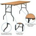 thumbnail image 4 of Flash Furniture Gael 6' Rectangular Wood Folding Training and Event Table, Natural, 4 of 12