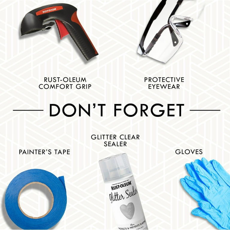 6 pack) Silver, Rust-Oleum Specialty Glitter Spray Paints- 10.25