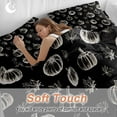 thumbnail image 4 of Fall Pumpkin Bedding Duvet Cover Set Twin Size 4 Pieces Maple Leaf Thanksgiving Black Background Bedding Set with Zipper Closure, 1 Comforter Cover 68x86 Inches 1 Flat Sheet & 2 Pillow Cases, 4 of 7