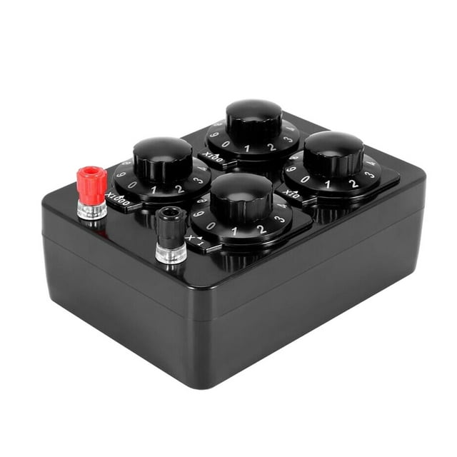 Riwesomey Caja de resistencia simple de ohmios que resuelve las leyes del circuito con facilidad Instrumento eléctrico experimental Artesanía