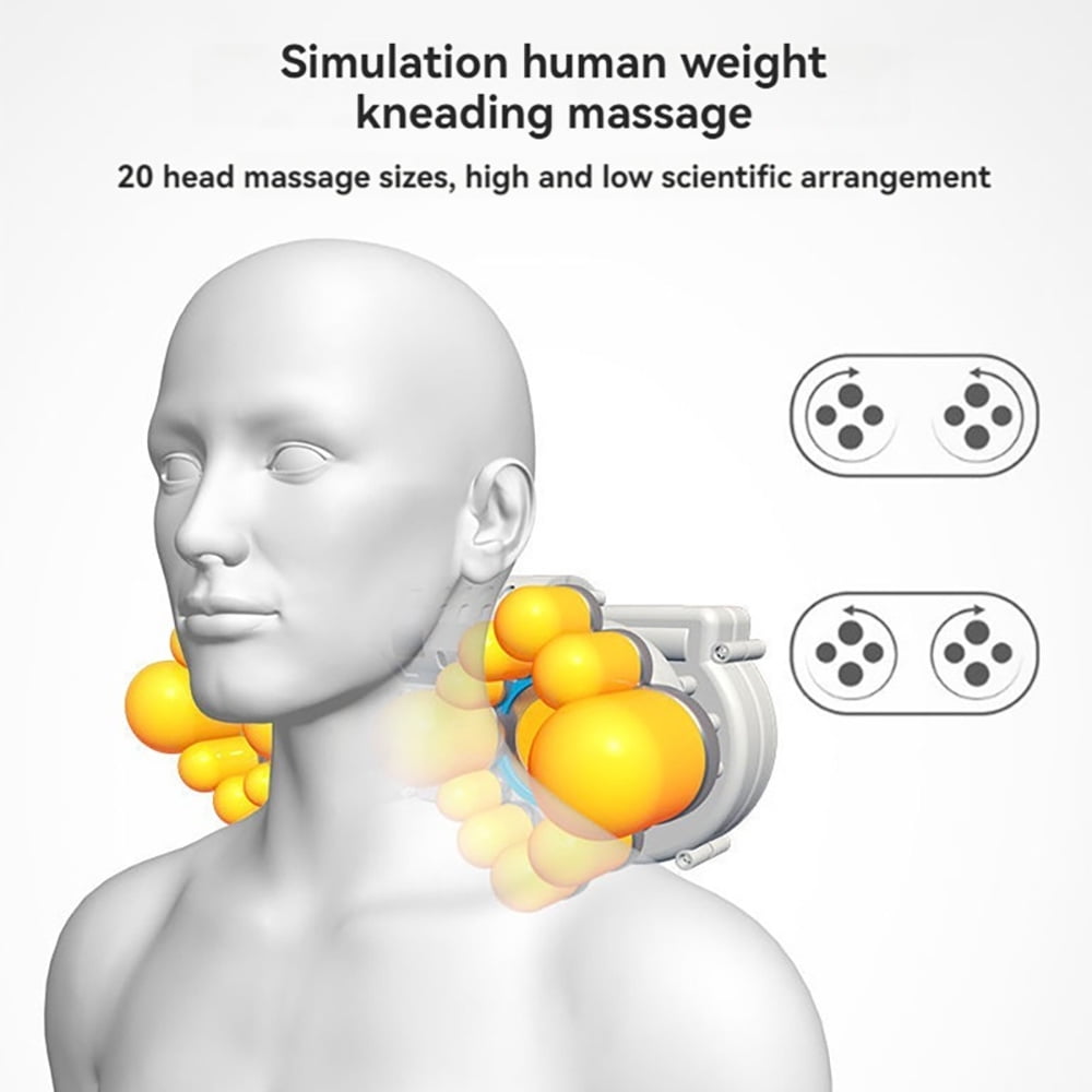Admbm Neck Massager Pillow w/ Heat & Red Light Therapy, Curved Neck Kneading Massage w/ Heat and Remote Control (1 Piece)
