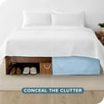 thumbnail image 4 of Bare Home Double Brushed Bed Skirt - Premium 1800 Collection - 15-inch Drop - Twin, Light Blue, 4 of 10