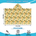 thumbnail image 2 of Yellow Lemon Fruit Mixed Fruits Yellow Pattern Hooded Bath Towel，50"x30" for Ages 3 To 12 Kids, Quick Dry Lightweight Soft Microfiber Hood Beach Towel Cover Up for Kids, 2 of 7