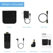 Nyrius ARIES Pro+ Wireless HDMI Video Transmitter & Receiver to Stream 1080p Video up to 165ft from Laptop, PC, Cable Box, Game Console, DSLR Camera with Bonus HDMI Cable (NPCS650)