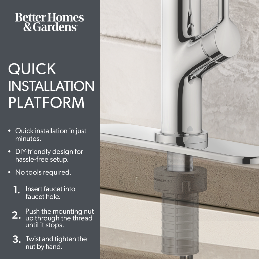 Better Homes & Gardens Chrome Centerset Bathroom Faucet photo 5