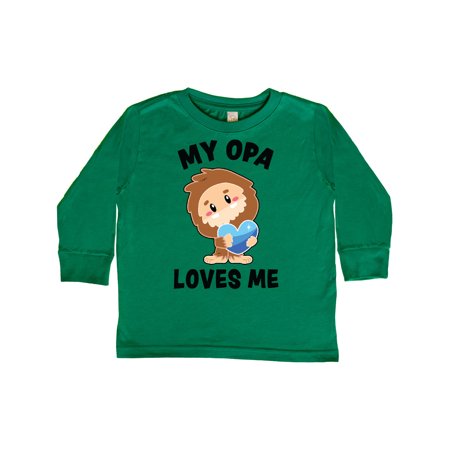 

Inktastic Cute Bigfoot My Opa Loves Me Gift Toddler Boy Girl Long Sleeve T-Shirt
