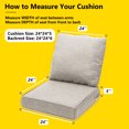 thumbnail image 6 of Beige Premium Outdoor Cushions 24×24 Inch - Water-Resistant, Fade-Resistant, Removable Cover, Perfect for Standard Outdoor Dining Chairs, 6 of 6