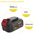 thumbnail image 3 of Batería Waitley 20V 6.0Ah Li-ion, paquete de 4 para herramientas Dewalt, 3 of 7