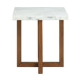 thumbnail image 2 of Picket House Furnishings Meyers Marble Square End Table in White, 2 of 10