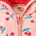thumbnail image 6 of Yidarton 0-3 Year Old Baby Fruit Printed Conjoined Climbing Clothes Zipper Shirt Hooded Long Sleeve Long Leg Ha Clothes European And American Tide Climbing Clothes Pink, 6 of 7