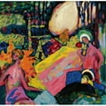 thumbnail image 3 of Wassily Kandinsky 15x15 Black Modern Framed Museum Art Print Titled - White Sound (White Sound) (1908), 3 of 5