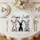 thumbnail image 1 of CaiYueKe Easter Table Placemats Round Polyester Decorative Washable Holiday Dining Kitchen Decor Bunny Egg Pattern Party Home Celebration Place Setting, 1 of 7