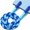 Blue, variant on WEIKE Soft bead jump rope, no winding jump rope, adjustable length jump rope, fitness jump rope
