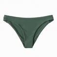 thumbnail image 2 of Women's Bikini Bottoms High Cut Swimsuit Bottom Solid Color Mid Waist Swim Bottoms, 2 of 4