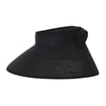 thumbnail image 4 of WITHMOONS Womens Sun Visor Packable Wide Brim Roll-Up Beach Straw Hat SLV1020 (Black), 4 of 5