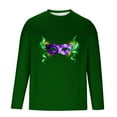 thumbnail image 5 of Ceisia Men's Mardi Gras Mask Print T-Shirt | Slim Long-Sleeve Crewneck Winter Casual Top Gift, 5 of 5