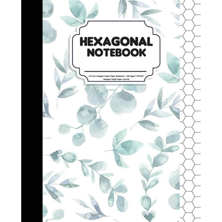 Hexagonal Notebook: 1/4 Inch Hexagon Graph Paper Notebook - 108 Pages 7.5x9.25 - Hexagon Graph Paper Journal: Hexagon Graph Paper