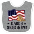 thumbnail image 3 of Inktastic Military Daddy Always my Hero Boys or Girls Baby Bib, 3 of 4