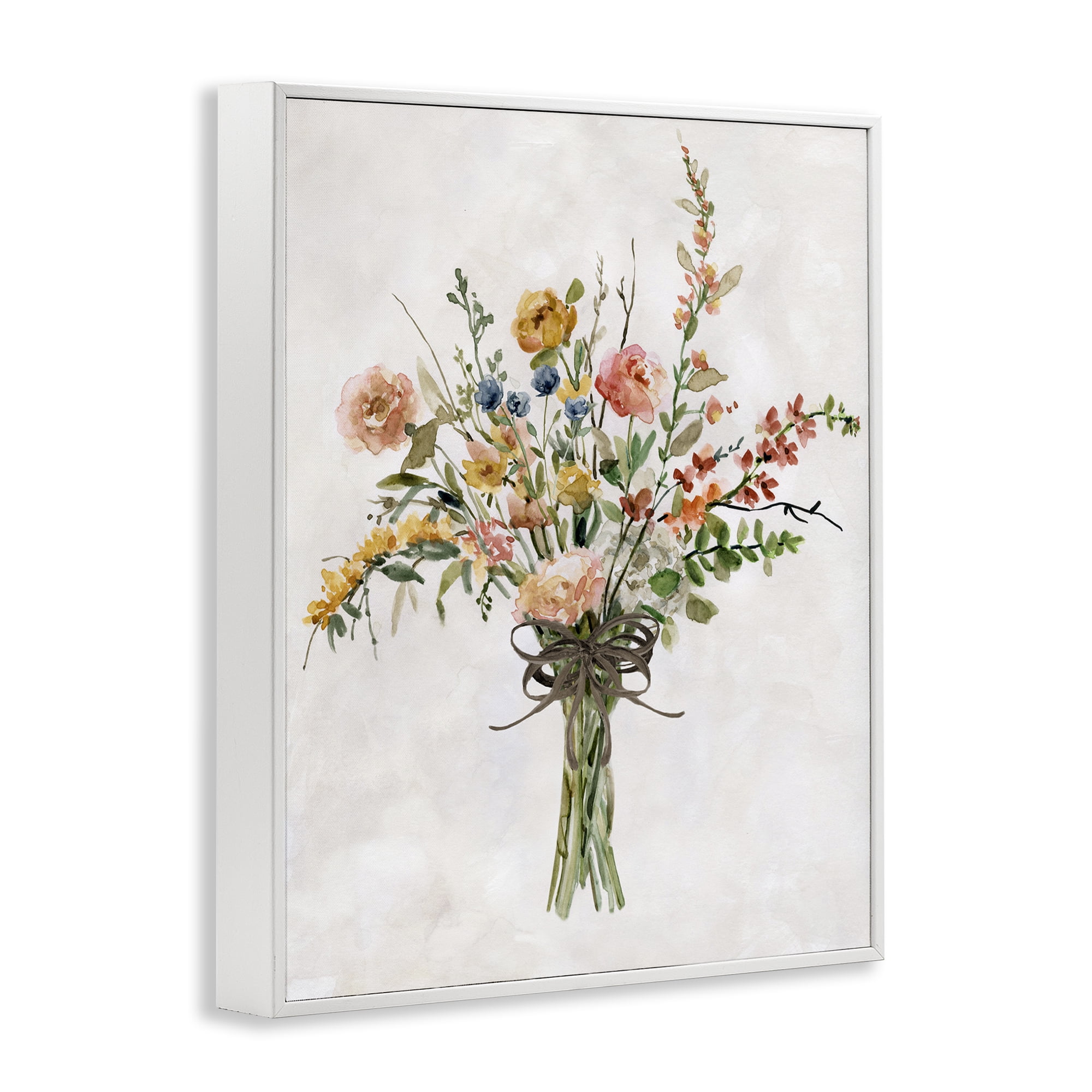 Stupell Industries Charming Bright Bouquet Botanical & Floral Painting White Framed Art Print Wall Art, 11 x 14