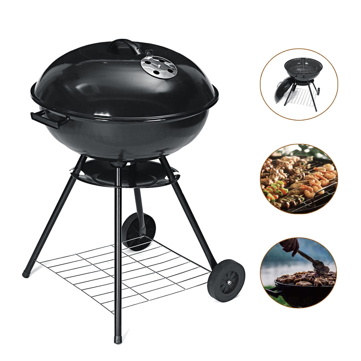 22 inch Premium Kettle Charcoal Grill Portable BBQ Grill Kettle Grill