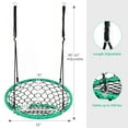 thumbnail image 5 of Patiojoy Green Adjustable Hanging Ropes Spider Web Chair Swing Kids Play Equipment, 5 of 5