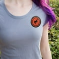 thumbnail image 2 of Bronco Round Badge Distressed Pinback Button Pin, 2 of 5