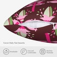 thumbnail image 5 of ZICANCN Floral Illustration Seamless Flower Throw Pillow Covers, Bed Couch Sofa Knit Decorative Pillow Covers for Living Room Farmhouse, 24"x24", 5 of 8