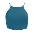 thumbnail image 5 of Glisme Swimsuits For Women 50S Tie Knot Back Soft Padding Bikini Top Swimsuit Tops Dark Green Bathing Suits For Swimming Activity, 5 of 5