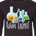 thumbnail image 4 of Inktastic Future Chemist with Beakers, Test Tubes and Formulas Long Sleeve Youth T-Shirt, 4 of 5