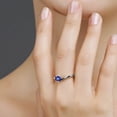 thumbnail image 2 of Women's Fashion Simple Red Sapphire Heart-shaped Ring, 2 of 6