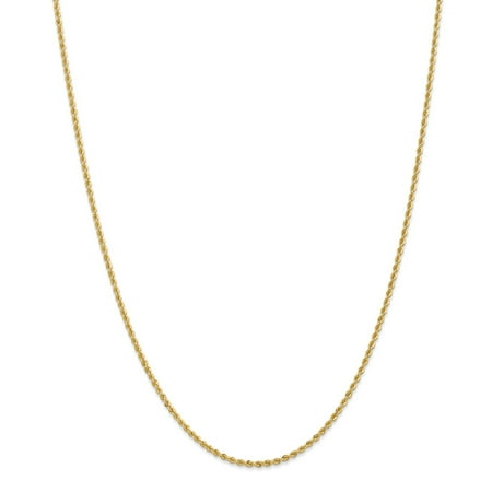 Chain Handmade Necklace Earring - 14k Yellow Gold 2mm Handmade Regular Rope Chain Necklace or Bracelet