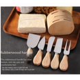 thumbnail image 1 of 1 juego de cuchillos for queso con base de roble | cuchillo for queso de acero inoxidable | cuchillo y tenedor de estilo occidental con mango de madera | herramientas profesionales for queso, 1 of 2