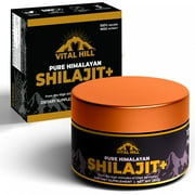 Vital Hill Pure Himalayan Shilajit Resin | Lab Tested for Purity and Potency, Extracted at 18K+ Altitude | 85+ Trace Minerals (60 Servings)