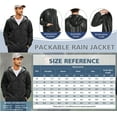 thumbnail image 5 of Coshow Men's Rain Jacket Waterproof Lightweight Packable Raincoat Pullover Windbreaker with Hood for Hiking Running, 5 of 6