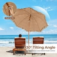 thumbnail image 5 of Goplus 6.5 FT Hula Thatched Tiki Beach Umbrella 30° Tilting Hawaiian Style Umbrella Natural, 5 of 10
