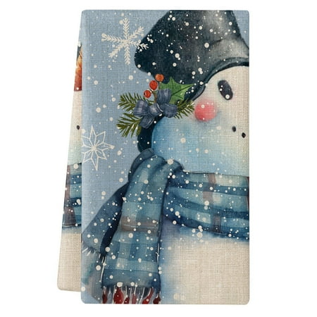 

DISHAN Festive Kitchen Towel Christmas Kitchen Towel Festive Holiday Themed Towel for Seasonal Decor Absorbent Durable Fiber Soft