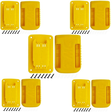 

Welpettie Tool Mount Holder for Dewalt DCB200 DCB201 DCB202 DCB203 DCB204 DCB205 DCB206 DCB208 18V Battery Plastic Electric Tool Battery Dock Holder Heavy Duty Power Tool Hanger with Screws