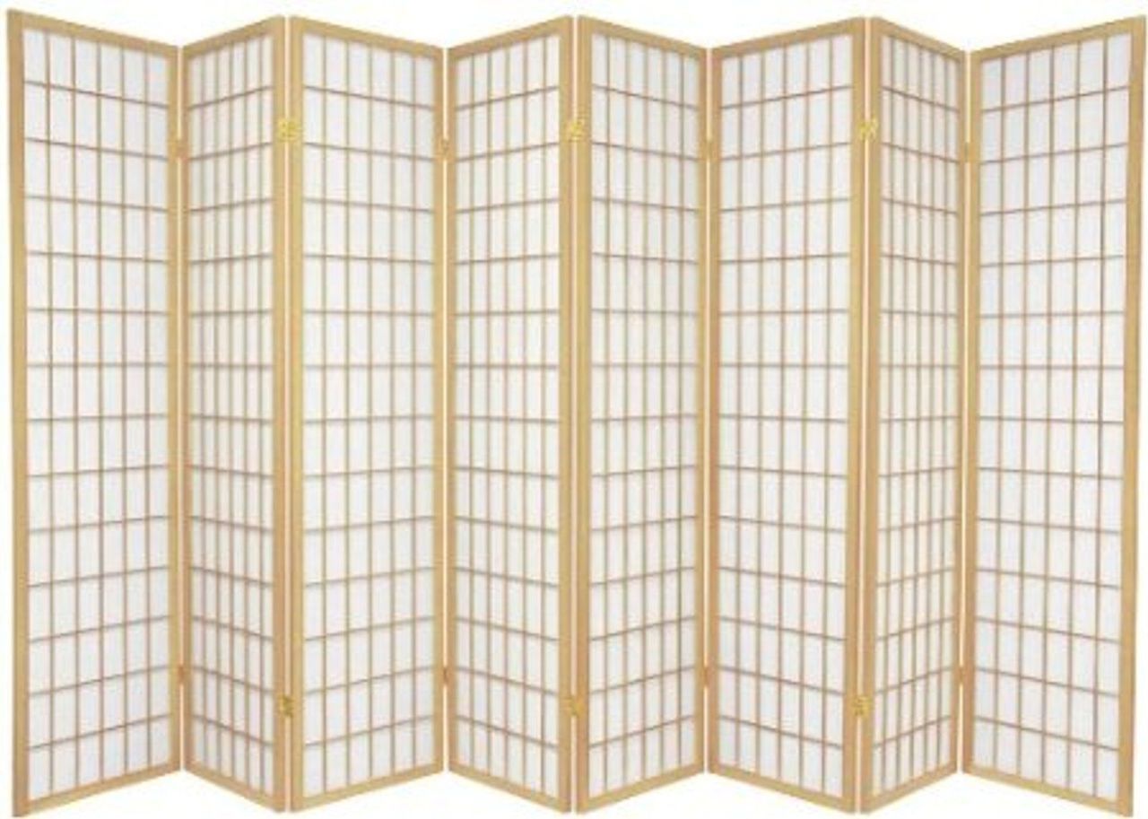 Legacy Decor Japanese Oriental Style 8 Panel Room Divider, 71" Tall