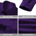 thumbnail image 5 of Men's Slim Fit Stretch Dress Shirt Solid Color Microelastic Long Sleeve Casual Soft Business Button Up Shirts, 5 of 5
