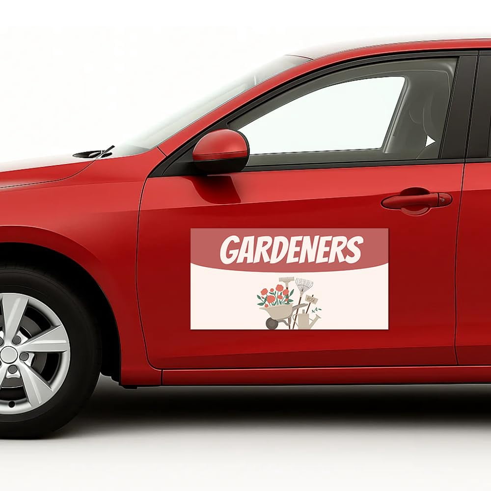 Gardners Car Magnet Sign by DC | Flexible Car Magnetic Sheets with Adhesive Backing | 12"x24" Bumper Magnet Sticker for Vehicles, Trucks & Business Advertising Signs | 2 PC | Made in USA