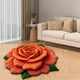 thumbnail image 5 of Alfombra 3D con diseño floral suave y antideslizante para comedor, dormitorio o cualquier espacio del hogar. Alfombra decorativa con estampado suave y afelpado.,Wsvlmg, 5 of 7
